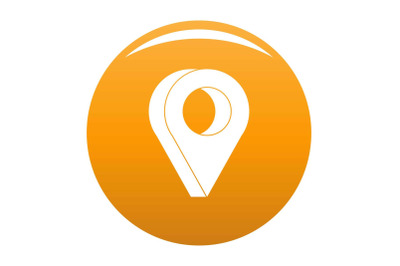 Destination icon vector orange