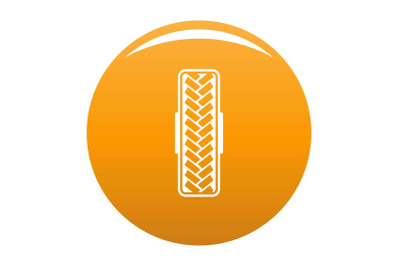 Tread pattern icon vector orange