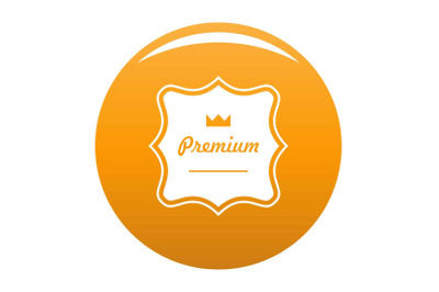 Premium label icon vector orange