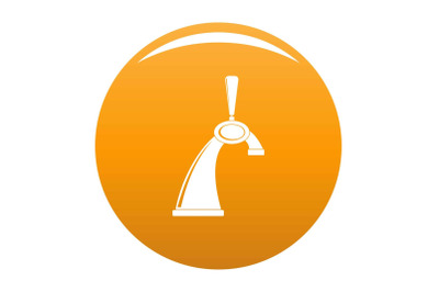 Small tap icon vector orange