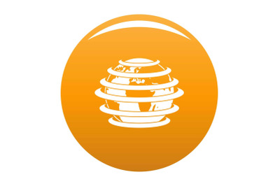 World icon vector orange