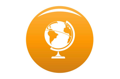 Geographic planet icon vector orange