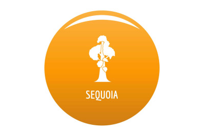 Sequoia icon vector orange