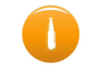 Closed bottle icon vector orange