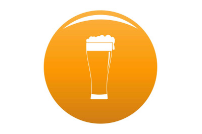 Glass of beverage icon vector orange