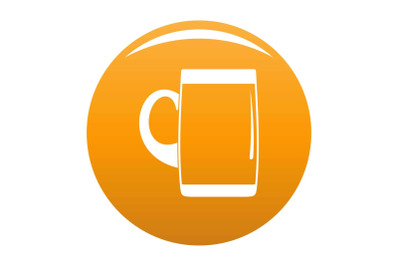 Pint of beer icon vector orange