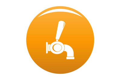 Beer tap icon vector orange