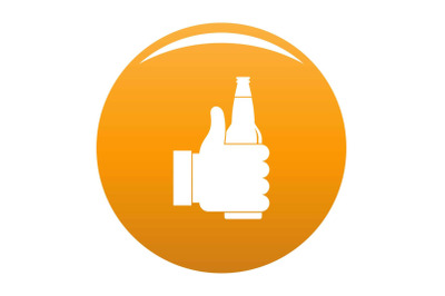 Beer icon vector orange