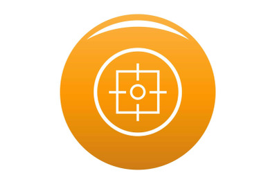 Target icon vector orange