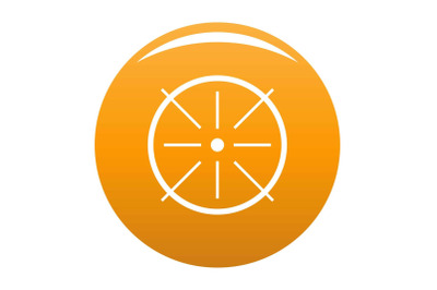 Center icon vector orange