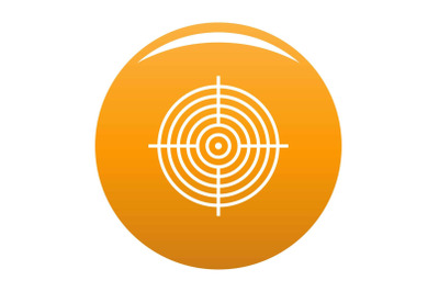 Aiming radar icon vector orange