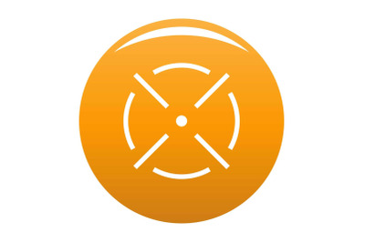 Close radar icon vector orange