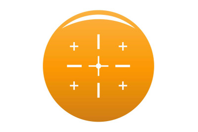 Targeting icon vector orange