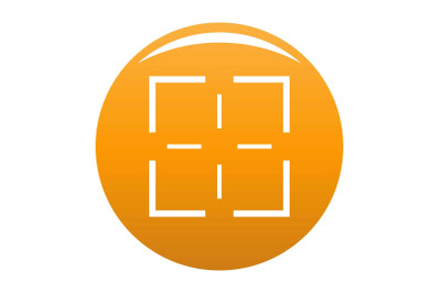 Mission icon vector orange