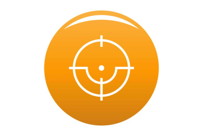 Sniper icon vector orange