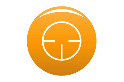 Radar detector icon vector orange