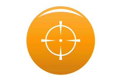 Radar screen icon vector orange