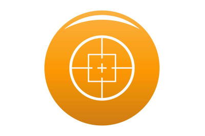 Aiming device icon vector orange