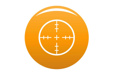 Radiolocating icon vector orange