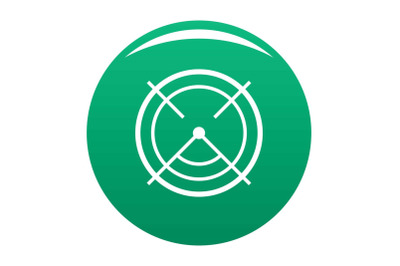 Aim radar icon vector green
