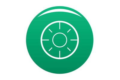 Backsight icon vector green