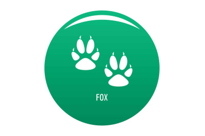 Fox step icon vector green