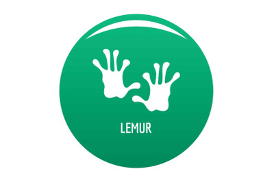 Lemur step icon vector green