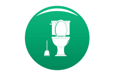 Comfort toilet icon vector green
