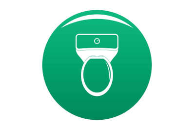 Lavatory icon vector green