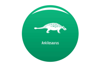 Ankilosaurus icon vector green