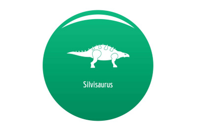 Silvisaurus icon vector green