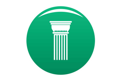 Building column icon vector green