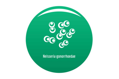 Neisseria gonorrhoedae icon vector green