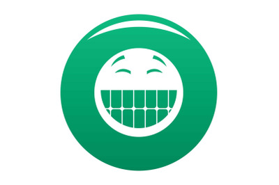 Smile icon vector green