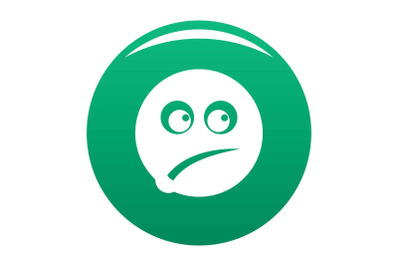 Smile icon vector green