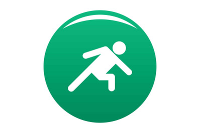 Stick figure stickman icon vector green