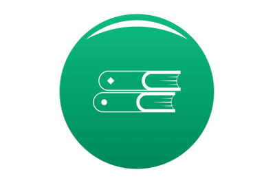 Book two icon vector green