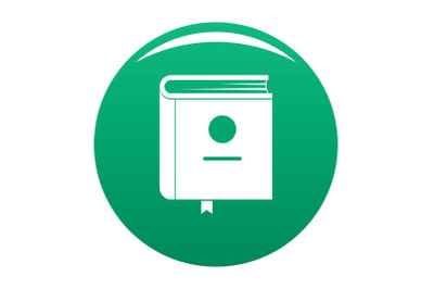 Book encyclopedia icon vector green