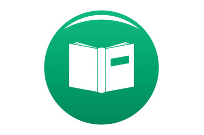 Book inverted icon vector green
