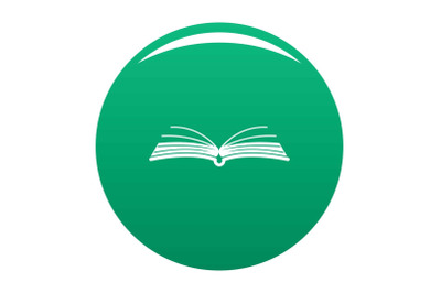 Book literature icon vector green