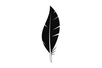 Abstract feather icon, simple style