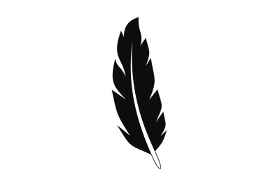 Peacock feather icon, simple style