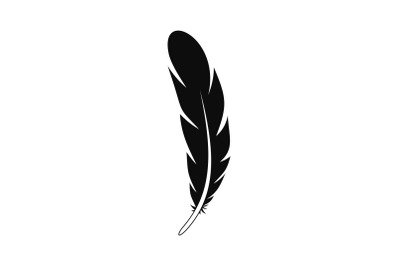 Aztec feather icon, simple style