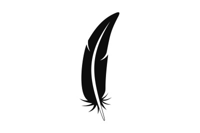 Print feather icon, simple style