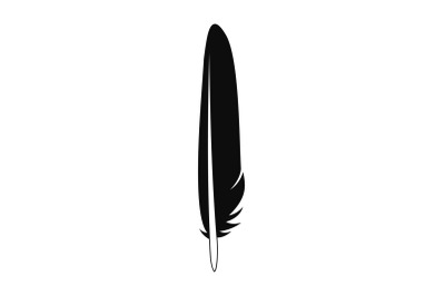 Ornate feather icon, simple style