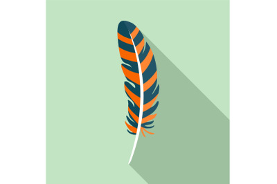 Nib feather icon, flat style