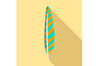 Collection feather icon, flat style