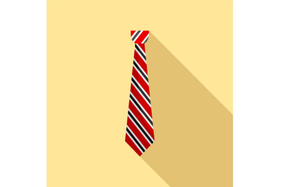 Textile tie icon, flat style
