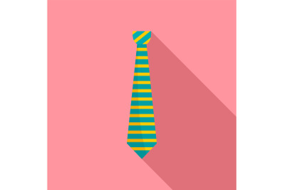 Apparel tie icon, flat style