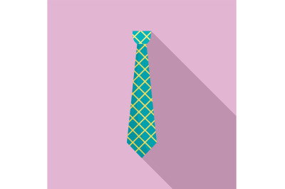 Male tie icon, flat style